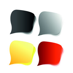 set of colorful speech bubbles, price tag vector illustration icon
