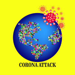 corona virus attack to the world