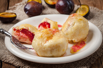 Sweet plum dumplings.