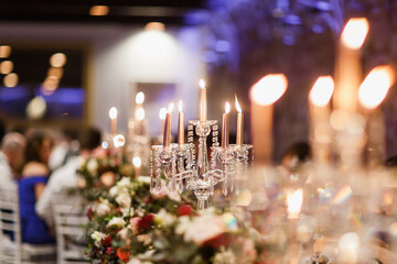 Beautiful flower decoration of the wedding venue and ceremony, details