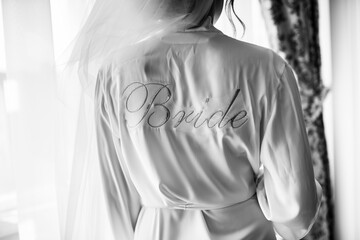Bride's robe with the inscription 