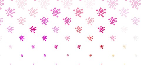 Light Pink, Yellow vector texture with disease symbols.