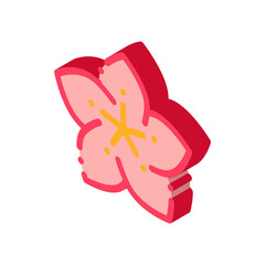 Lotus Flower Icon Vector. Isometric Lotus Flower sign. color isolated symbol illustration
