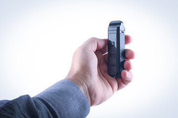 Hand holding an electronic cigarette - Vaper - e-Liquid - Vape , E-cig , vaping , ecig