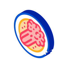 Vegetarian Meal Icon Vector. Isometric Vegetarian Meal sign. color isolated symbol illustration