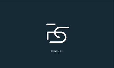 Alphabet letter icon logo FS