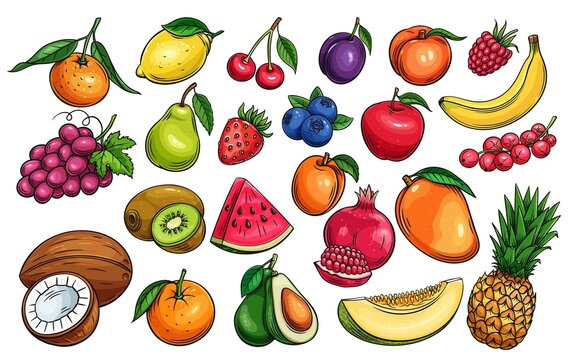 vector fruit and berries