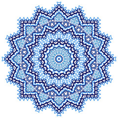 Mandala. Indian antistress medallion. Abstract islamic flower, arabic henna design, yoga symbol.