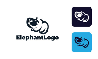 
Elephant logo with modern style can for nature logo, animal logo, Elephant Creative 
- elephant symbol design 