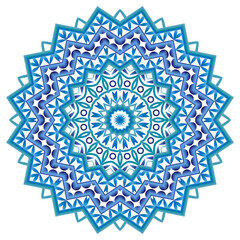 Mandala. Indian antistress medallion. Abstract islamic flower, arabic henna design, yoga symbol.