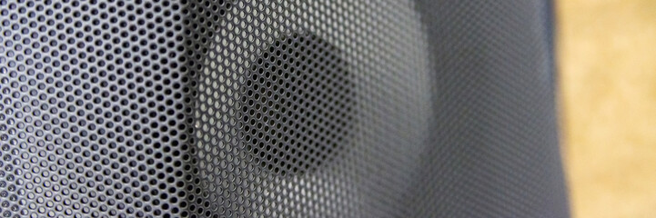 Audio speaker grill, metal texture