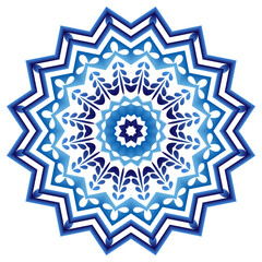 Mandala. Indian antistress medallion. Abstract islamic flower, arabic henna design, yoga symbol.