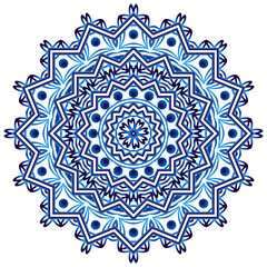 Mandala. Indian antistress medallion. Abstract islamic flower, arabic henna design, yoga symbol.