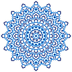 Mandala. Indian antistress medallion. Abstract islamic flower, arabic henna design, yoga symbol.