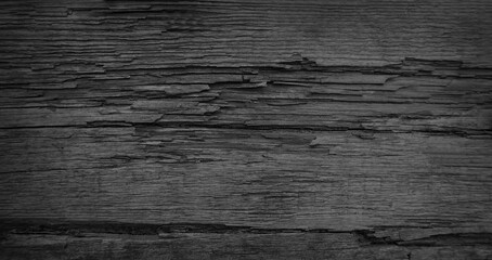 Obraz premium Old dark wooden plank texture background