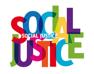social justice - colorful vector illustration