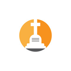 Gravestone Logo Template vector symbol