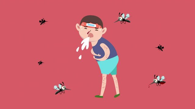 Mosquito the carrier of dengue fever and zika virus. Mosquito control. vector illustration design.