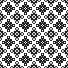 Seamless geometric abstract pattern. Elements of four leaf.