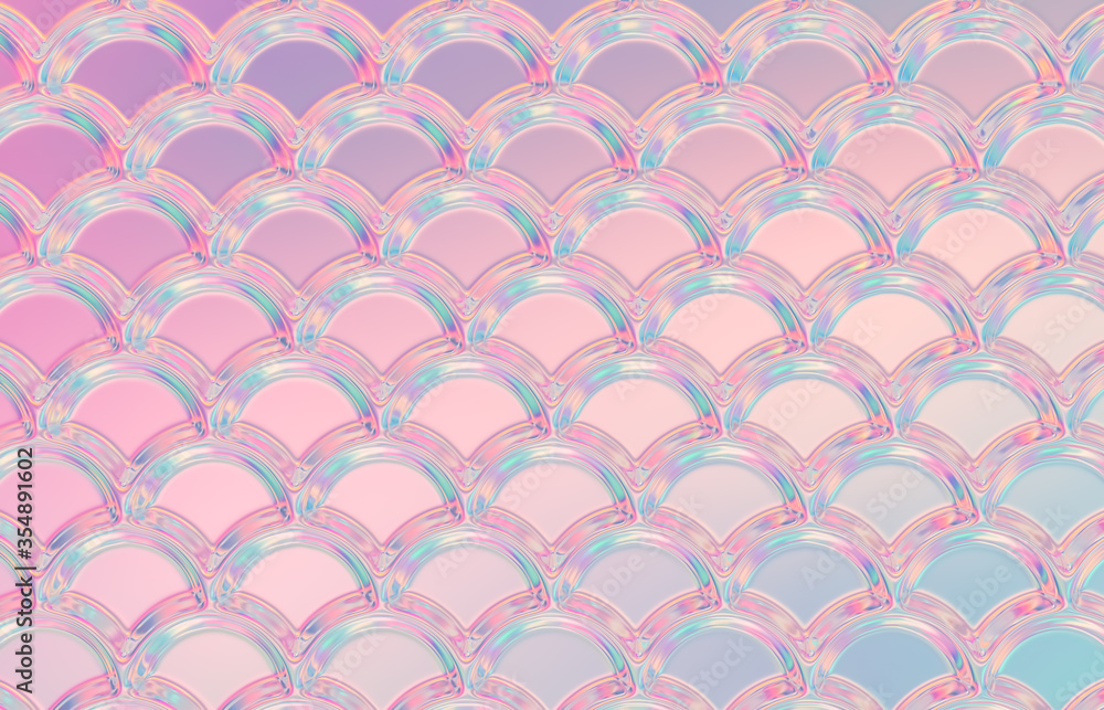 Poster abstract geometric crystal background, iridescent texture, faceted gem. 3d render.