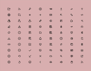 80 icons, vector set