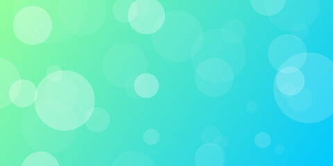 White bokeh transparent circle shapes with Green nature background, Vector illustration