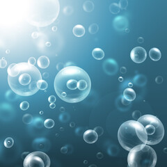 air bubbles of water