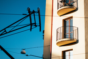 city building in gothenburg and tram