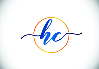 Initial Monogram Letter H C Logo Design Vector Template. HC Letter Logo Design