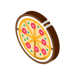 Pizza Italy Meal Icon Vector. Isometric Pizza Italy Meal sign. color isolated symbol illustration