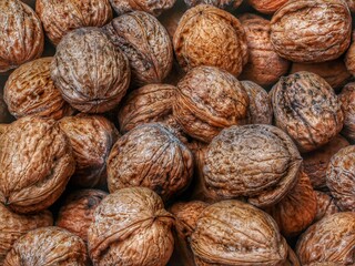 close up of walnuts