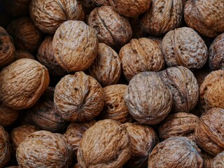walnuts close up