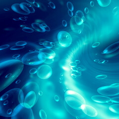 bubbles under the water