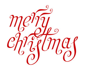 Handwritten Christmas greetings, modern calligraphy lettering