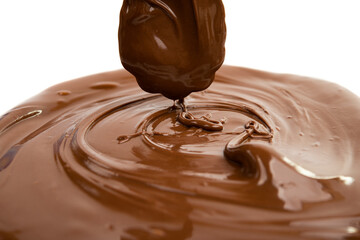 chocolate cream isolated