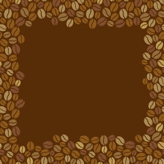 Blank coffee beans square frame