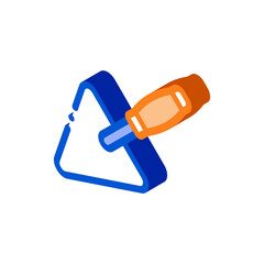 Plastering Trowel Icon Vector. Isometric Plastering Trowel sign. color isolated symbol illustration