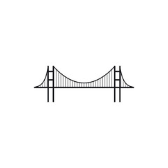 istanbul bridge icon vector