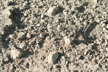 Dry soil texture on the ground without rain