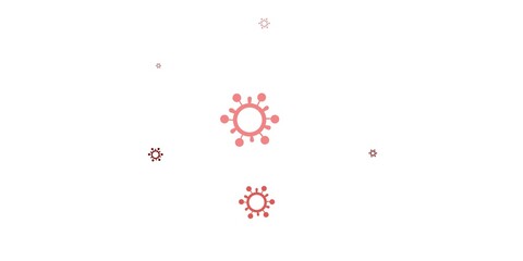 Light Red vector pattern with coronavirus elements.