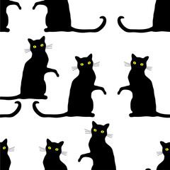 Halloween cats pattern