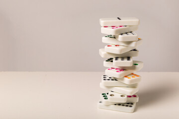 pile of random colored domino's