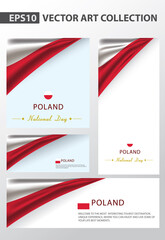 POLAND National Colors -Collection- , POLISH National Flag (Vector Art)
