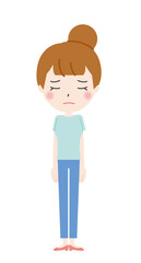 落ち込む主婦のイラスト1