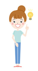 閃いた主婦のイラスト1