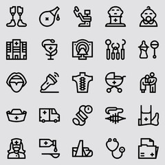 Vector Illustration Nursing Icon Set Vol. 1| Vector Line Icon | Nursing Vector Icon | Single Vector Icon
