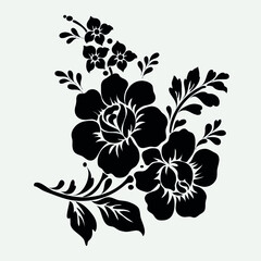 Rose motif design element