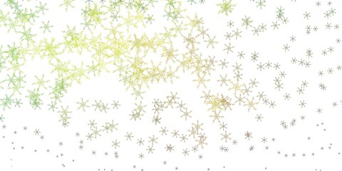 Light Green, Yellow vector background with bent lines.