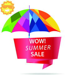 Summer sale. Vector banner.