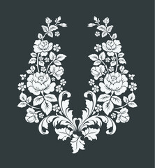 Rose motif design element